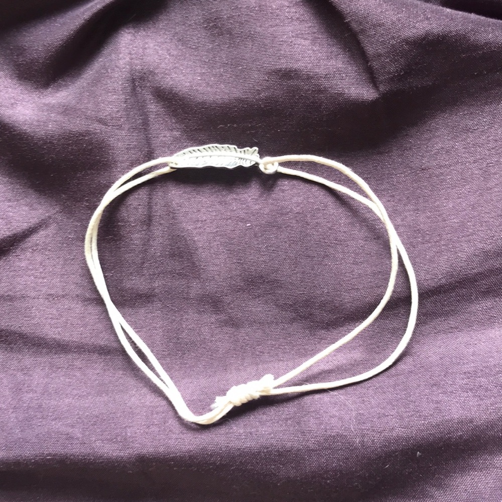 A feather bracelet